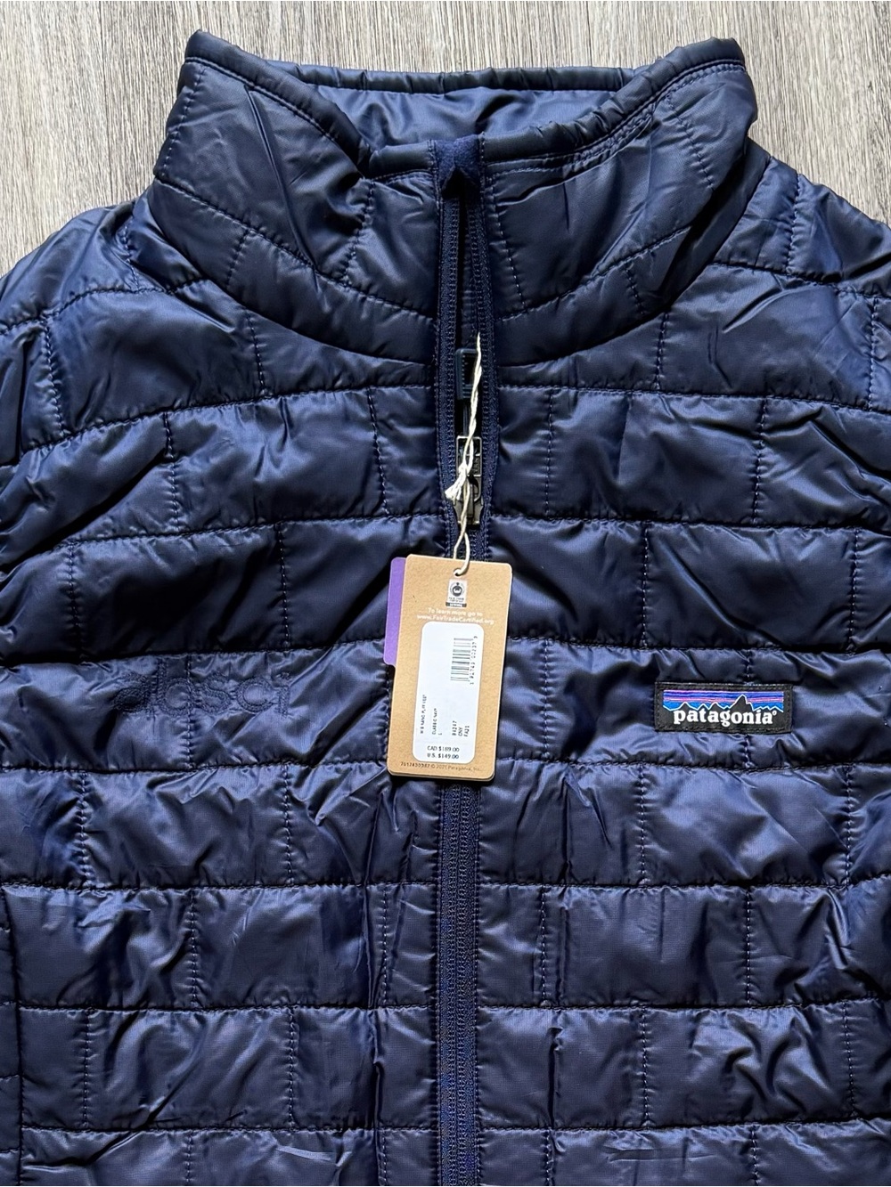 NWT Patagonia Nano Puff Vest Womens Large Blue (Mens Medium) Puffer 50% Off MSRP